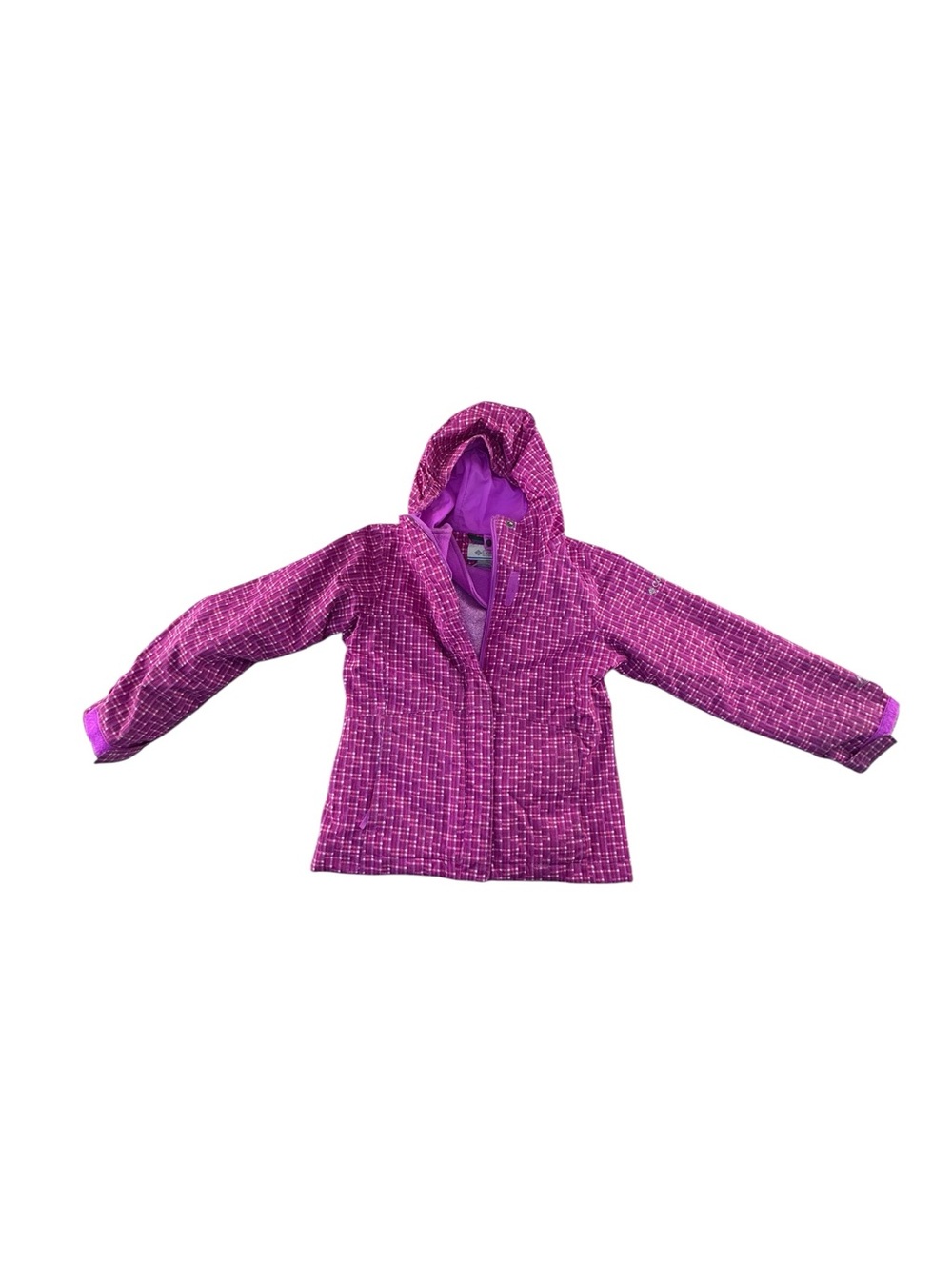 Columbia Girls' Pink & Purple interchange Hooded Snow Jacket